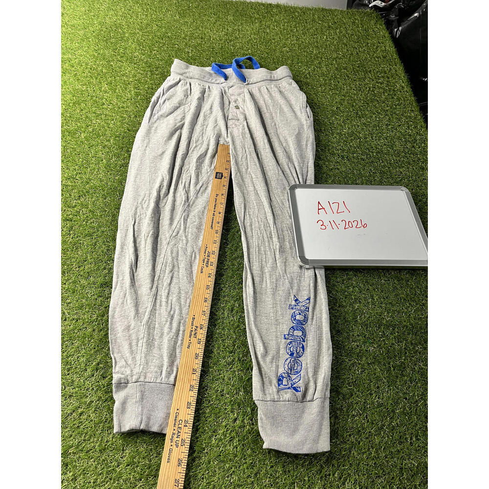 Reebok Sleepwear Gray Small Sweatpants with Blue Drawstring